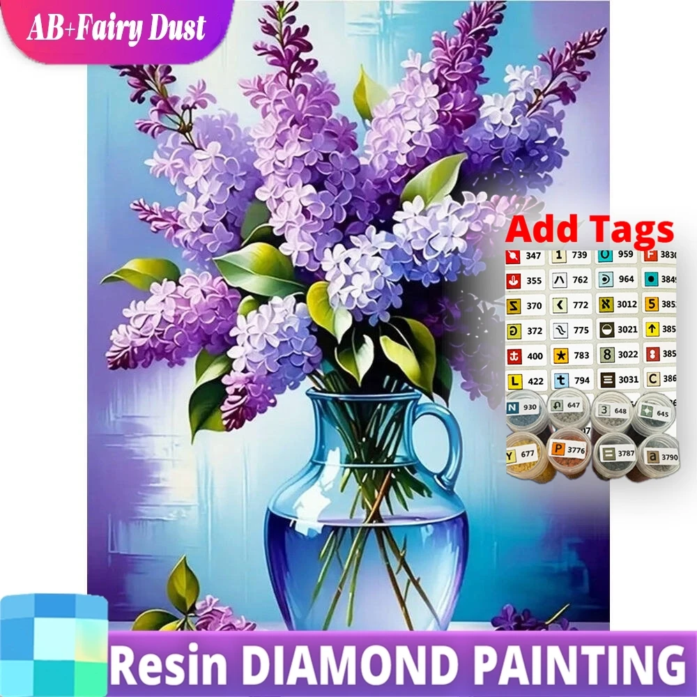 

Смола AB Фея Пыль Новое поступление Алмазная мозаика Ваза для цветов DIY Акриловые принадлежности для рукоделия Алмазная картина Вышивка крестиком Домашний декор
