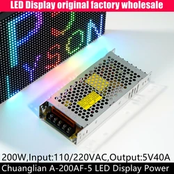 A-200AF-5 Chuanglian 5V 40A 200W Super Slim Power Supply For Advertising LED Display Screen Panel Matrix