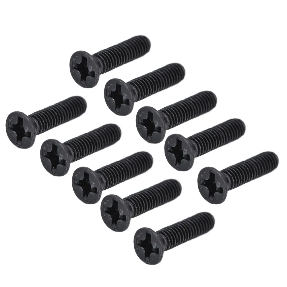 350pcs Black Countersunk Cross Screws M3x10 Carbon Steel Countersunk Screw Set Phillips Flat Head Screws Small Electronics