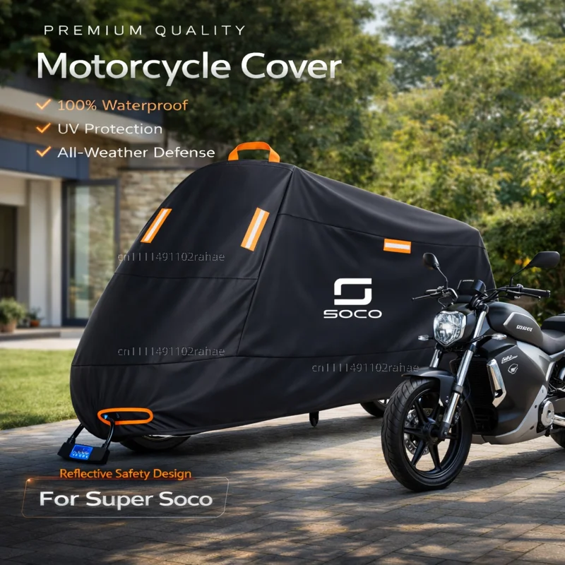 

Чехол для мотоцикла Super Soco TC 50, водонепроницаемый, утолщенный, из полиэстера, с защитой от УФ-излучения, для улицы, от дождя, пыли и солнца, чехол для скутера