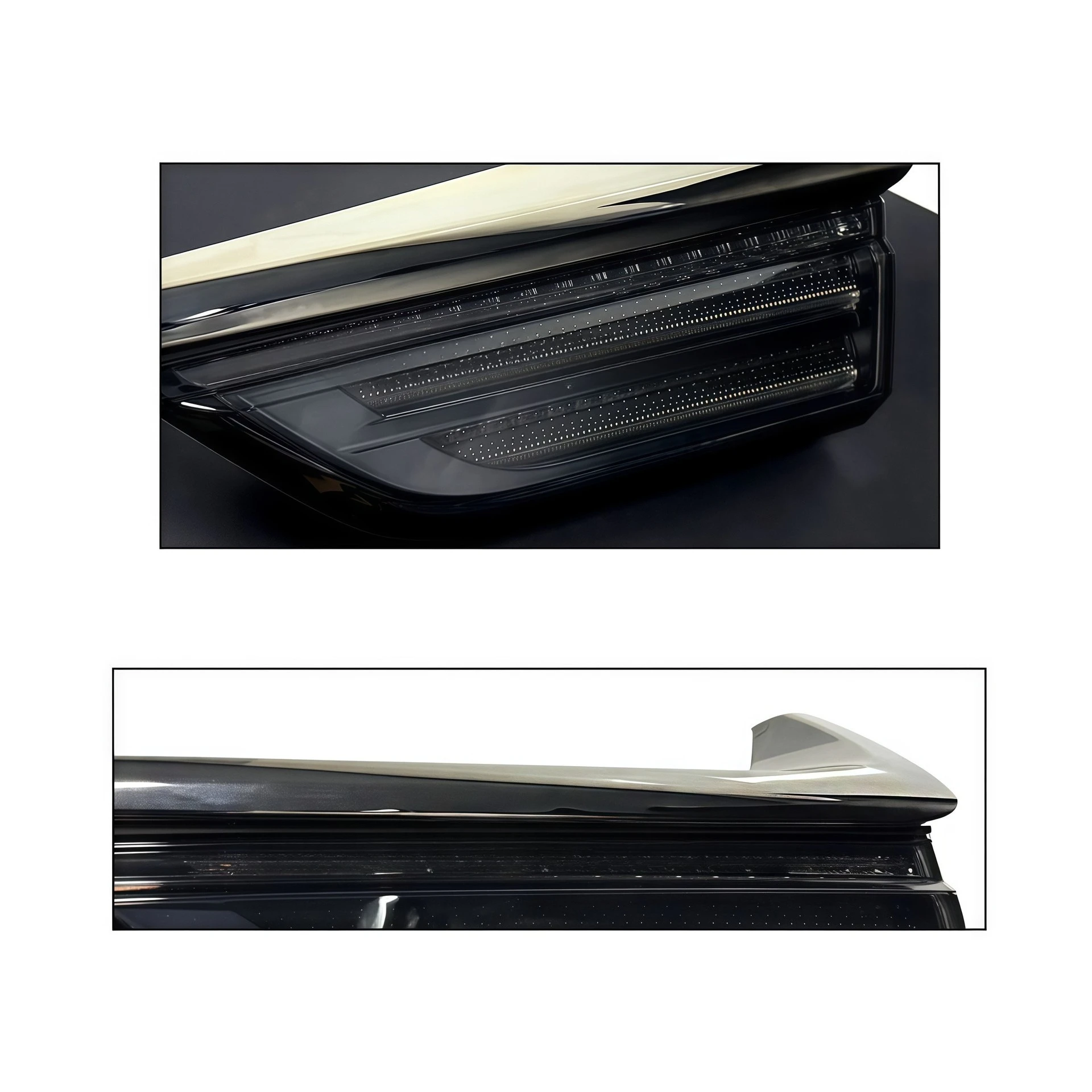 Suitable for 16-20 models Suitable for Lexus LX570 car tail lights LED inner and outer tail lights dark tea color
