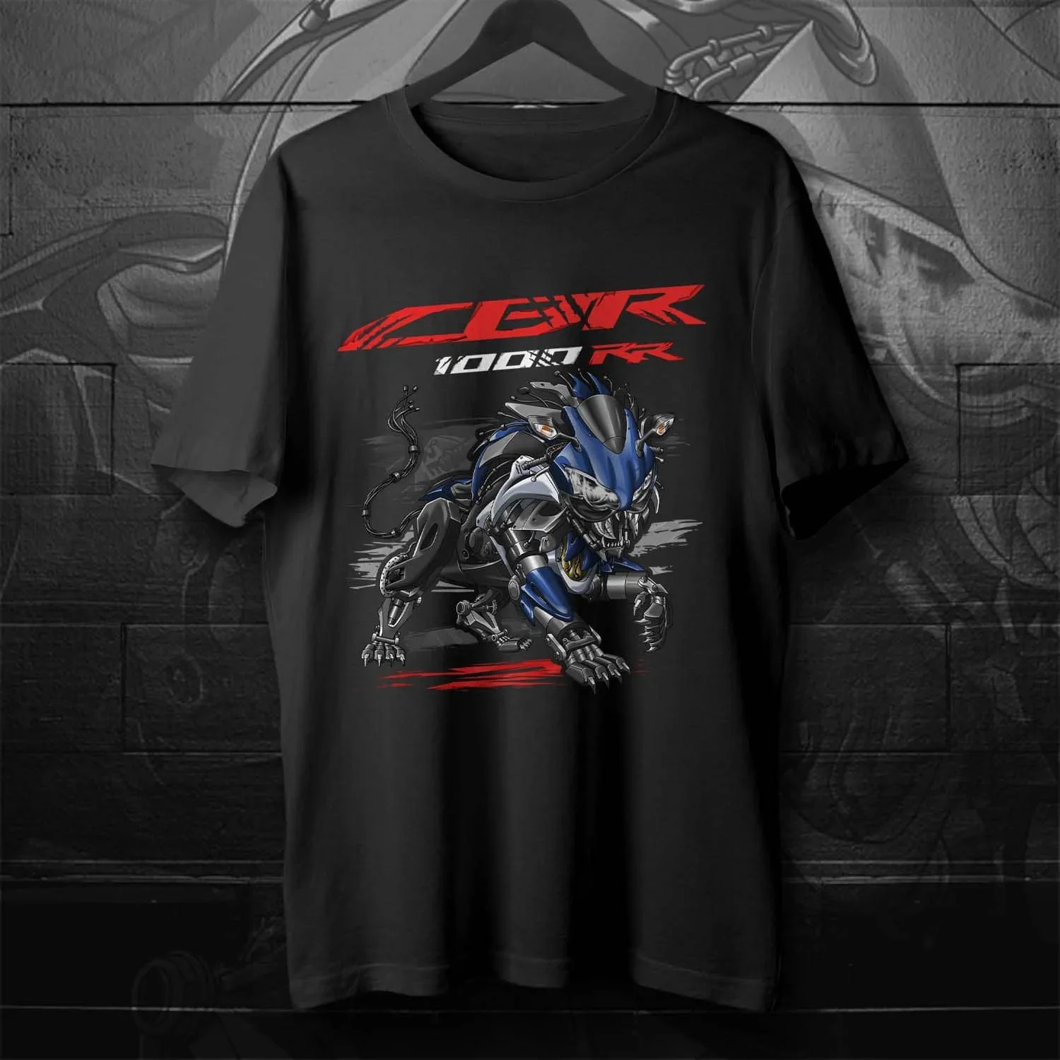 Classic Japanese Motorcycle CBR1000RR Lion Inspired T-Shirt 100% Cotton O-Neck Short Sleeve Summer Casual Mens T-shirt