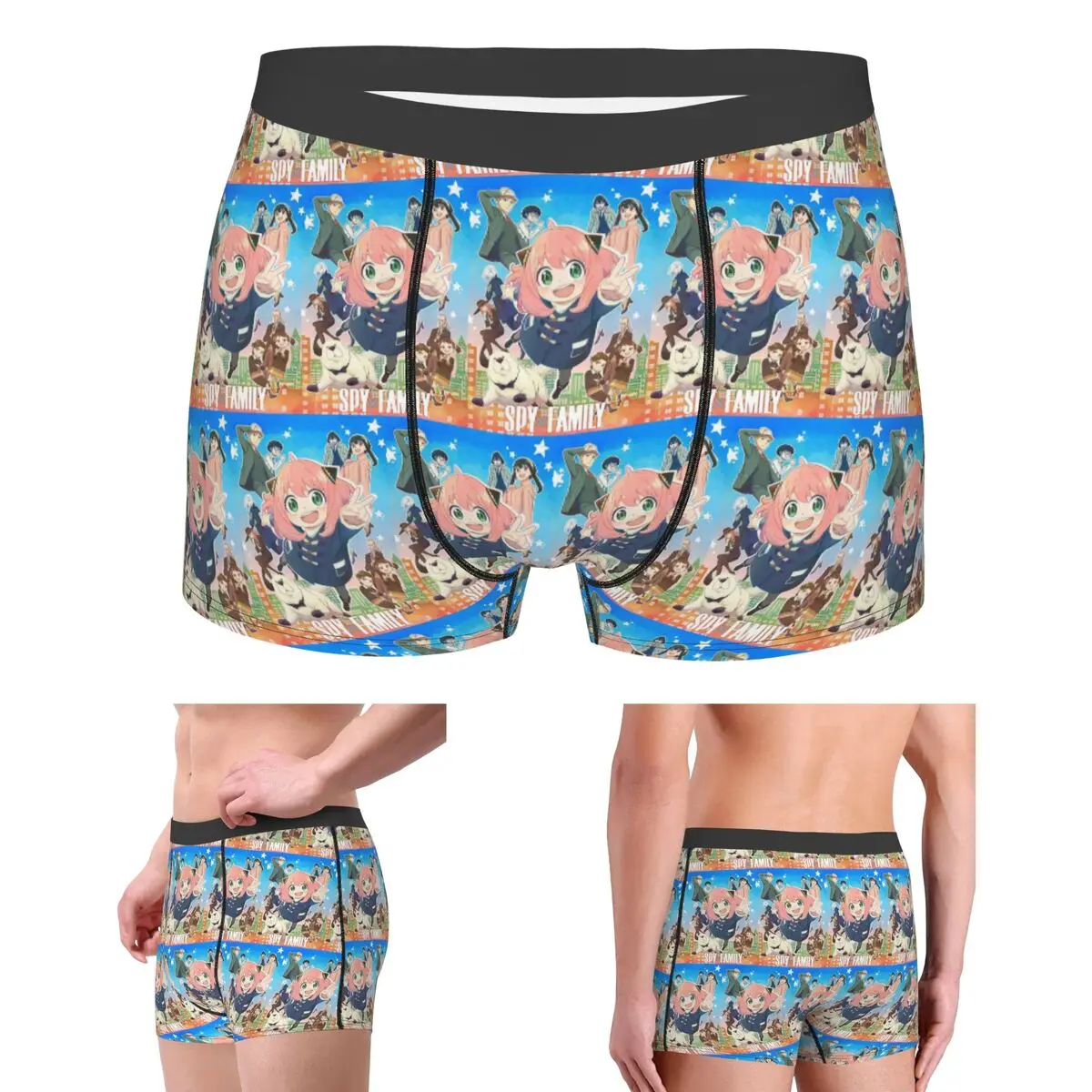 

Boxer Underpants Shorts Kawaii Manga Spy X Family Panties Men's Comfortable Underwear for Homme Man Boyfriend Gifts