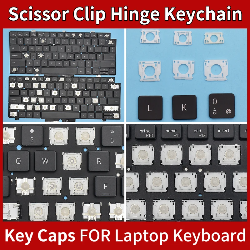 Keycaps de substituição para DELL Latitude, Clipe Scissor, Dobradiça, Keychain Teclado, 7420, 7430, 5430, 5420, 5421, 5431, 7520, P137G