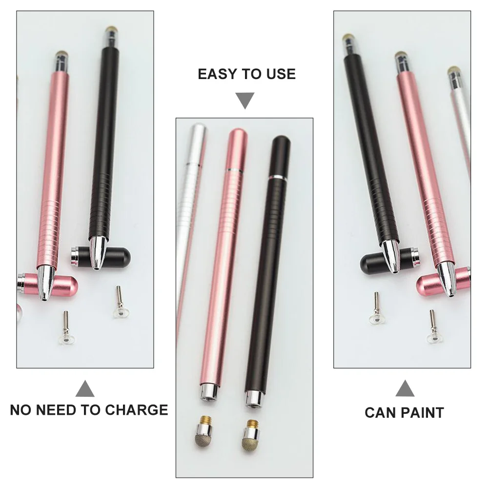 Magnetic Stylus Pen Disc Touch Screen Pencil Universal Stylus For Smartphones Tablets Replaceable Tip 360° Rotation Compatible