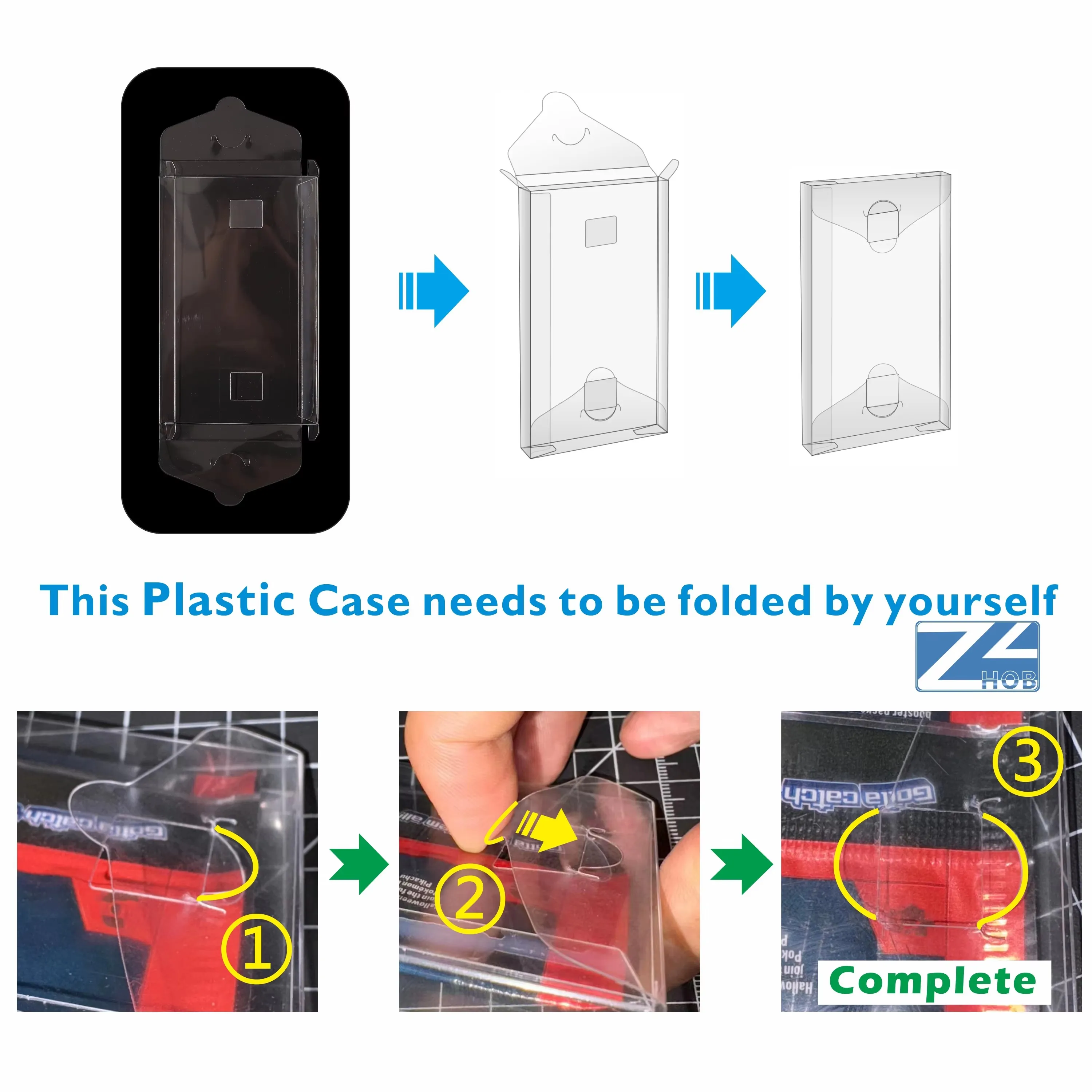 10PCS Plastic Folding Protector Cases 0.4mm Thickne For Trading Card Booster Pack