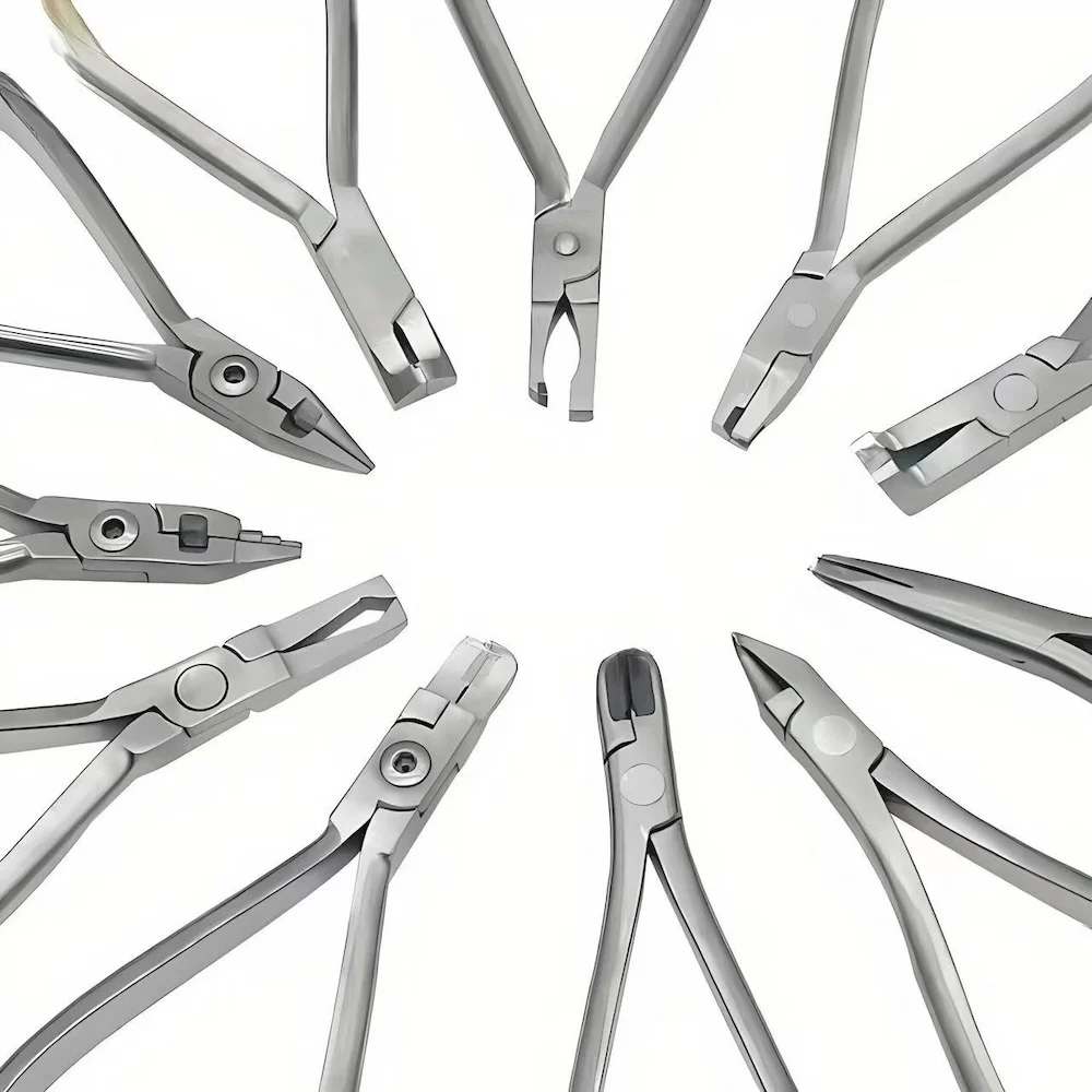 Professional Orthodontic Pliers Kit for Clinics  Wire Bending,Bracket Removal & Distal End Cutting