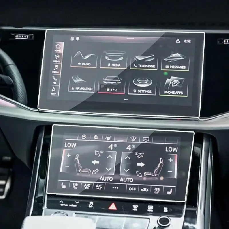 Dla Audi Q7 Q8 2020-2021 Nawigacja samochodowa GPS Folia ekranu LCD Folia ochronna ze szkła hartowanego Folia zapobiegająca zarysowaniom Akcesoria
