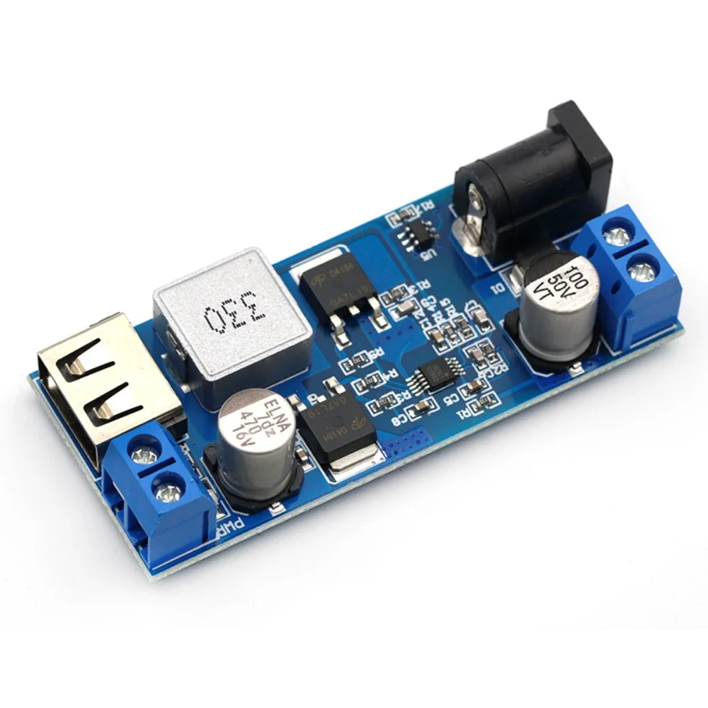 DC-DC 24V/12V To 5V 5A Step Down Power Supply Buck Converter Replace LM2596S Adjustable USB Step-down Charging Module For Phone