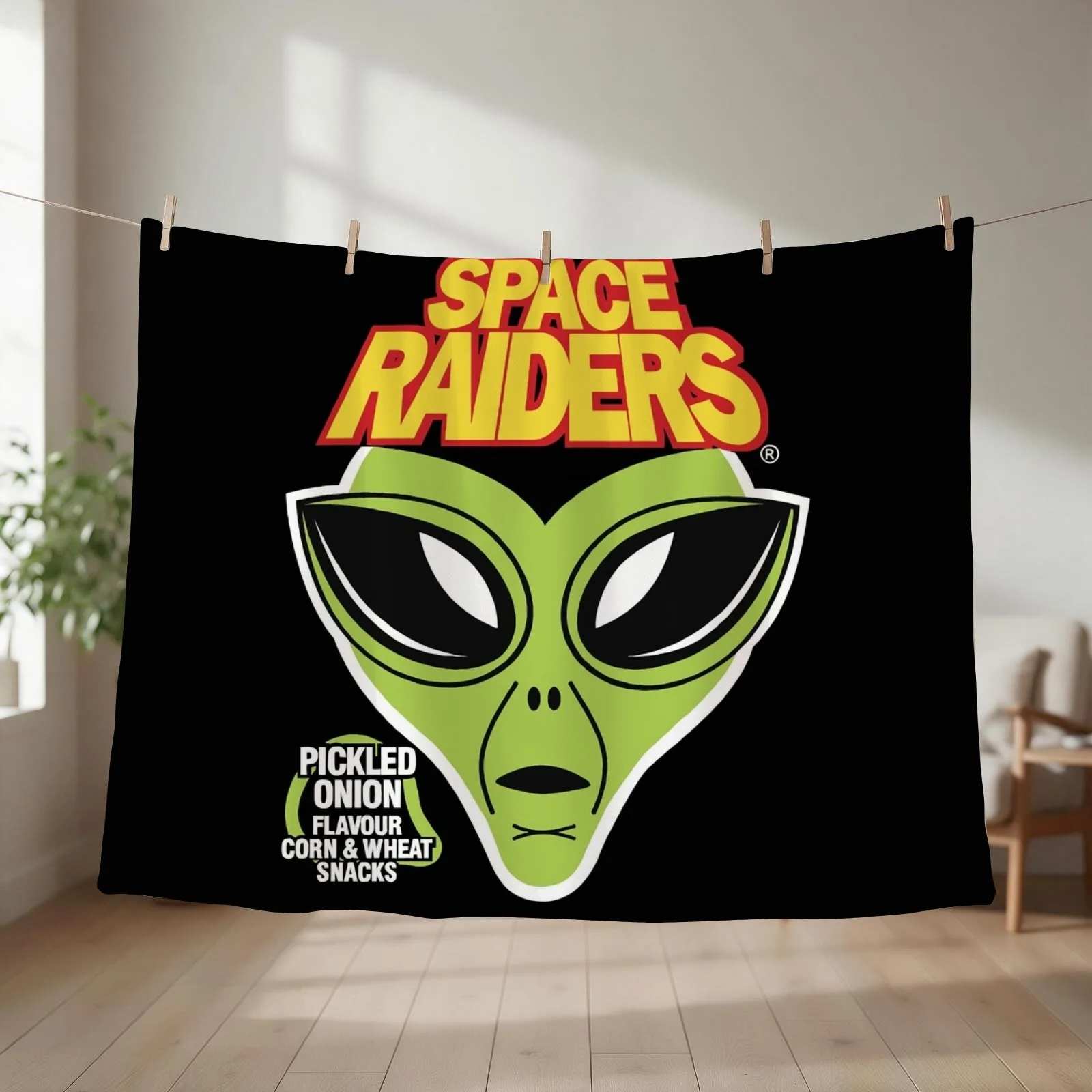 Space Raiders Classic Throw Blanket couch cozy soft plush fuzzy picnic outdoor blanket