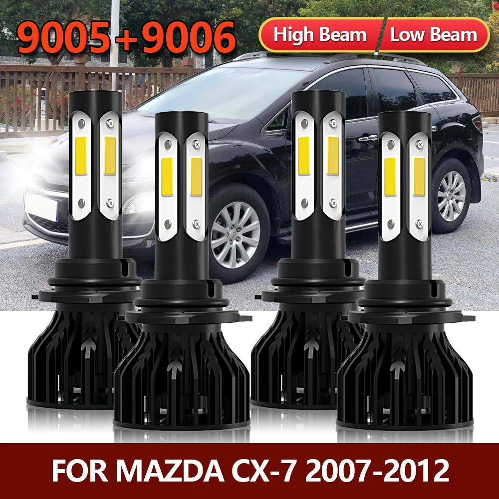 

Car LED Headlight Turbo 6000K Kit 360° Lighting 12000LM Bright Bulbs 90W Headlamps For Mazda CX-7 2007 2008 2009 2010 2011 2012