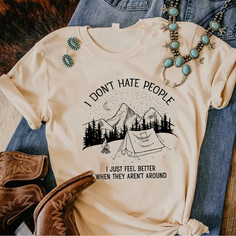 i Hate People t shirt women manga graphic tshirt female funny Japanese manga clothes