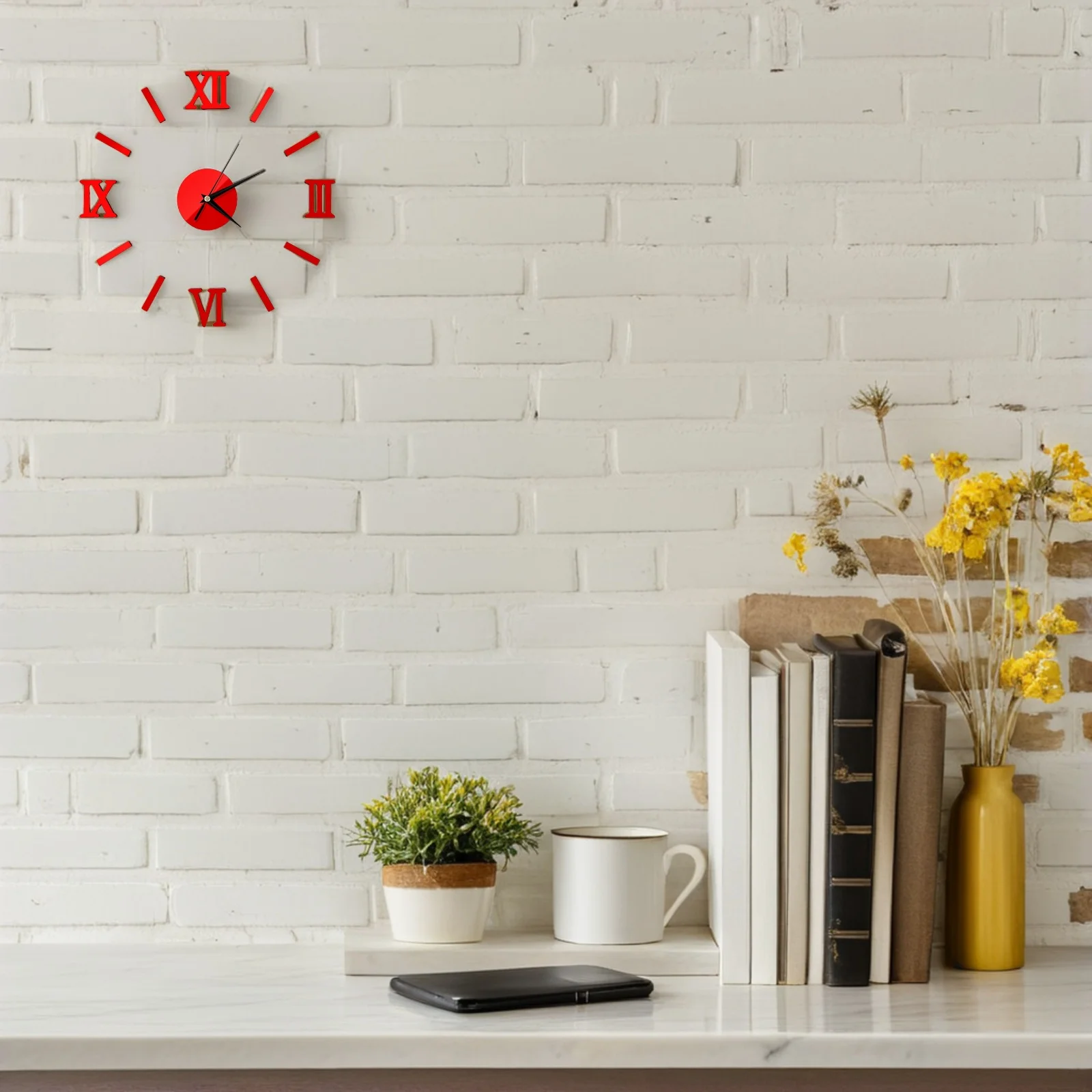 

3 D Acrylic Wall Clock DIY Frameless Large Decorate Clocks for Living Room Mirror Surface