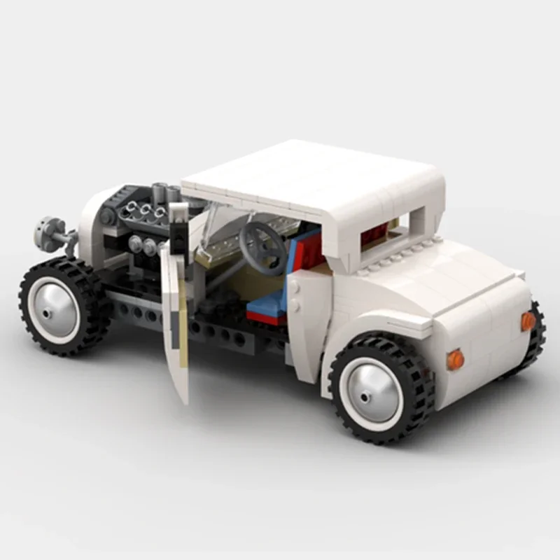 MOC-MOC Blocos de Construção para Crianças, Modelo de Carro Clássico, Supercarro Vintage, Tijolos Modulares, Conjuntos de Brinquedos DIY, Presentes Técnicos