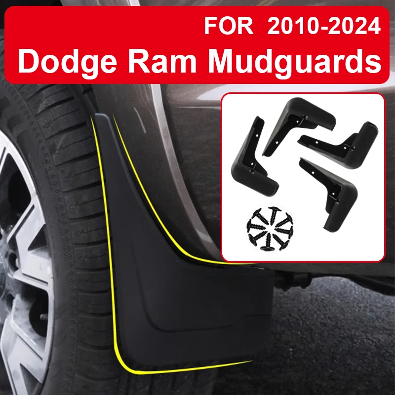 Soft Mud For Dodge Ram RamTRX  2010-2024 Accessories TPE Mudguards Original Design Fender Anti-Snow Anti-Sand Guard Protector