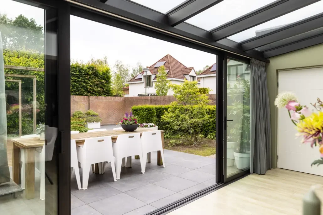 

Residential House Exterior Thermal Break Sliding Patio Door Balcony Sun Room Aluminum Sliding Door Tempered Glass Slide Doors