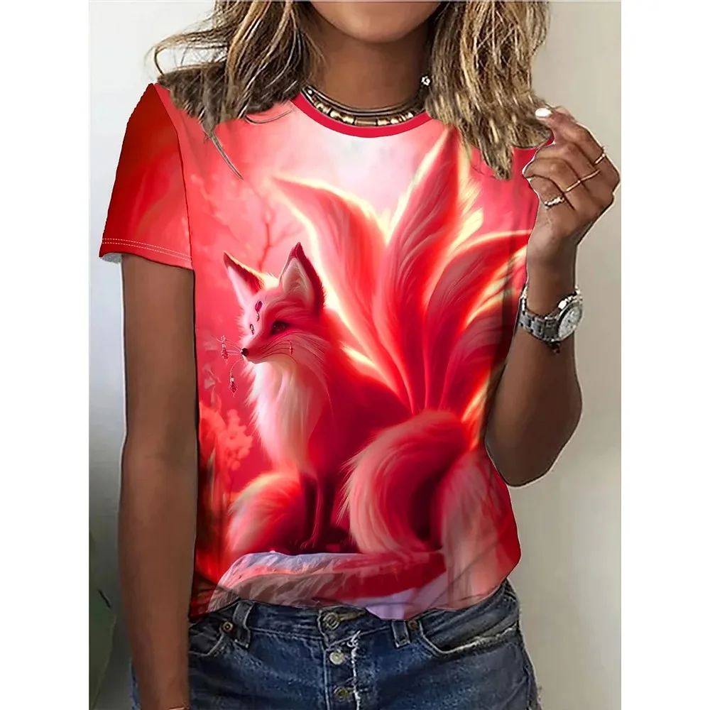 

Женская футболка с 3D мультяшным принтом «Книга и волшебство», летняя повседневная повседневная женская футболка с короткими рукавами, уличные модные топы Y2k