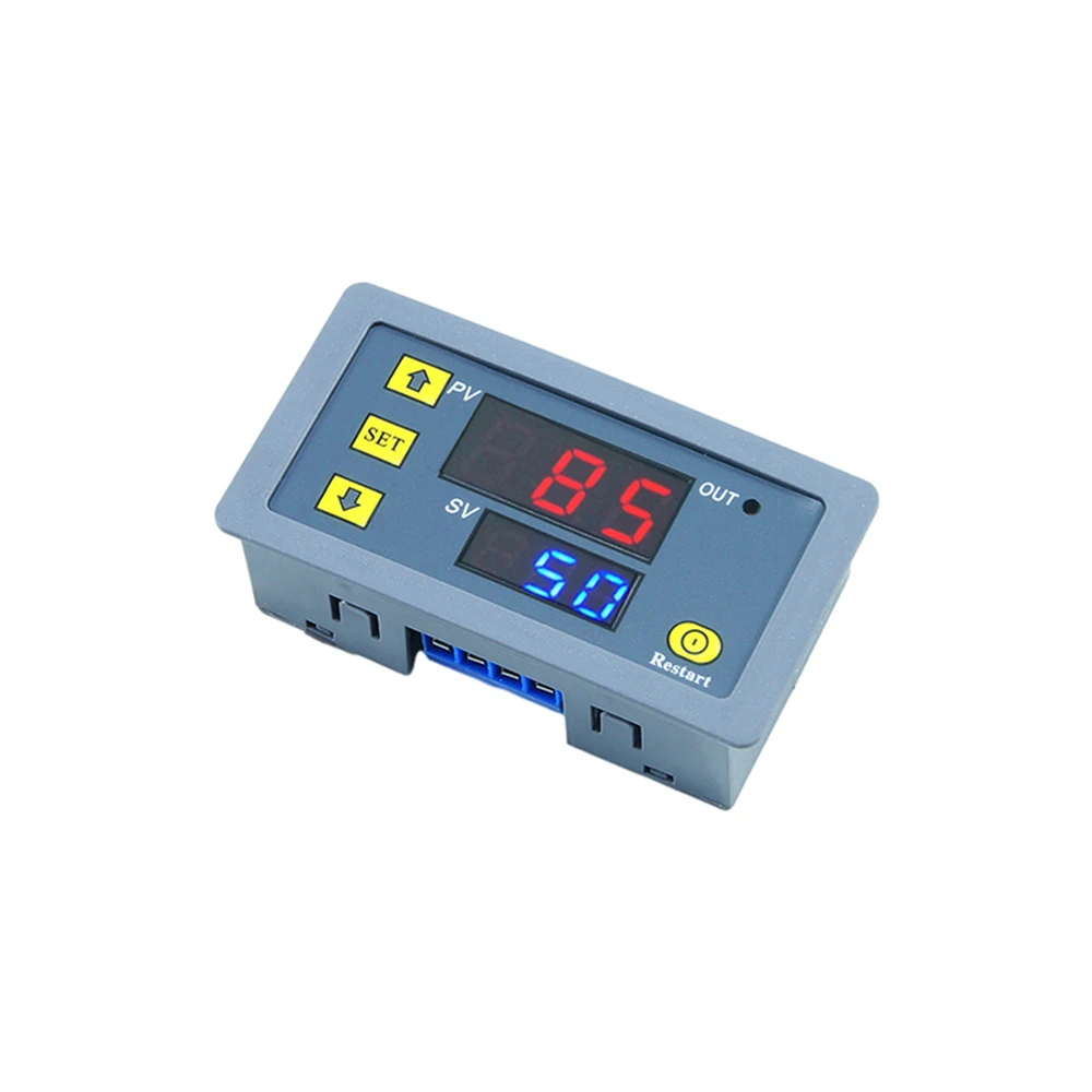 T3230 Verzögerungsrelais DC12V/24V AC110-220V Zyklisches Zeitverzögerungsrelais-Modul mit rotem und blauem Bandgehäuse – Detail 6