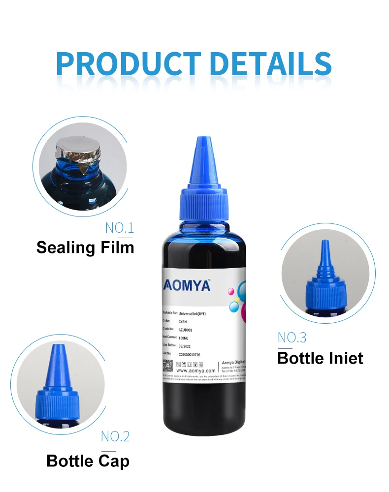 Saya 100ml Universal Refill Ink for Canon HP Epson Brother all Deskjet Inkjet Printer CISS ink Cartridges Dye Paint 4 Colors/set