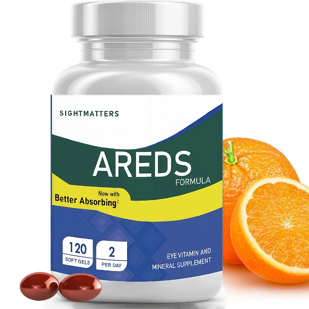 

Витамины для глаз AREDS 2 в мягких капсулах с лютеином и зеаксантином, а также витаминами C, E, цинком и медом, 120 мягких капсул