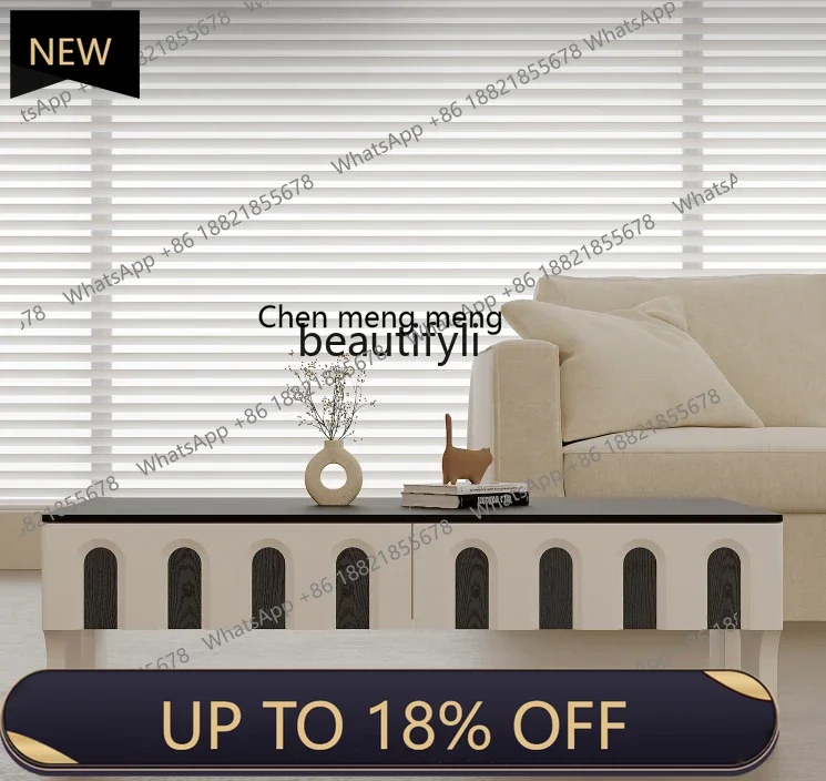 

P178 French Coffee Table Small Apartment Square Stone Plate Designer Home Minimalist Modern Minimalist Cream Style Table Living