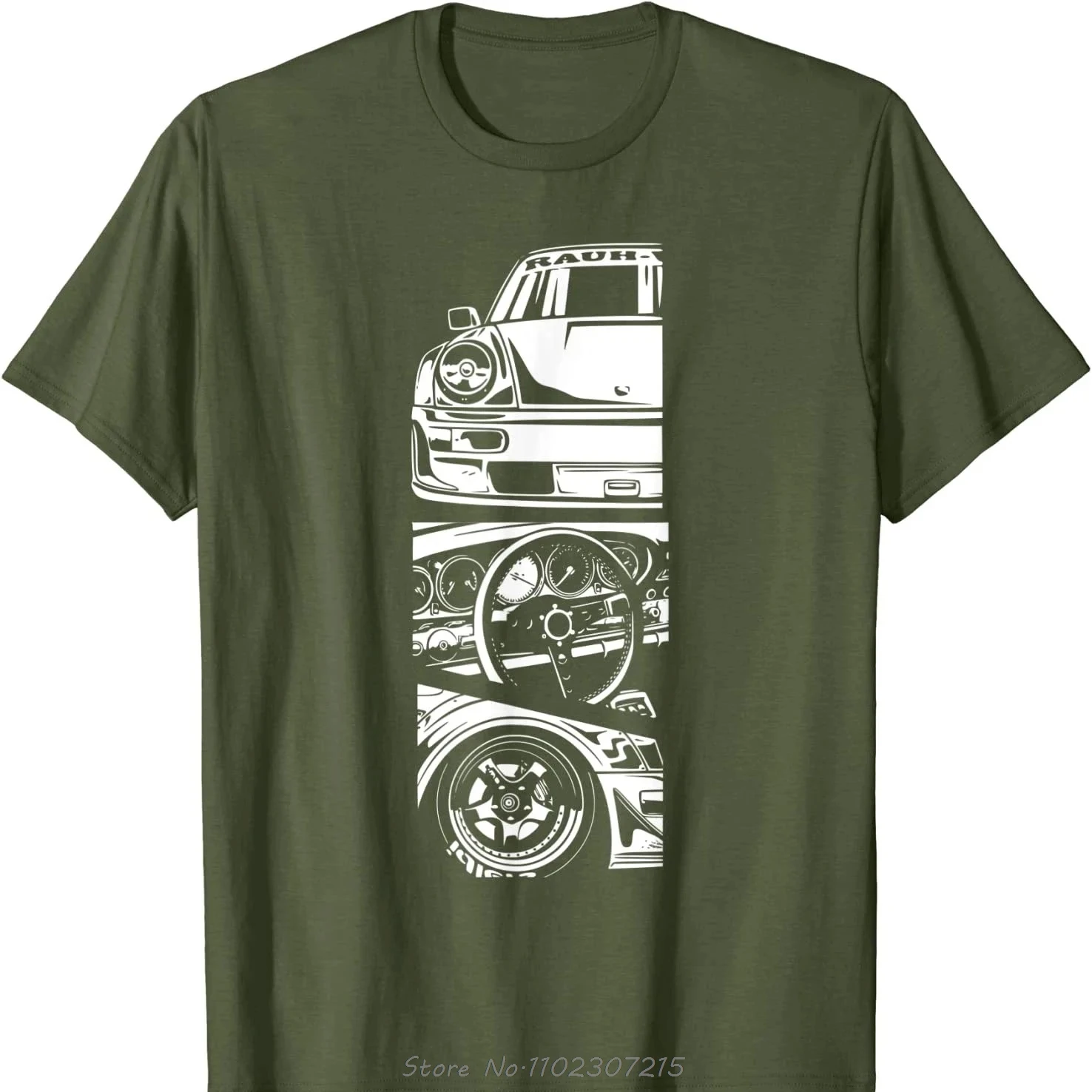 New Men's Clothing JDM Japanese Automotive Retro Race Loose T-shirt Tuning Car Fitness T Shirt O-Neck Casual Cotton Tshirt