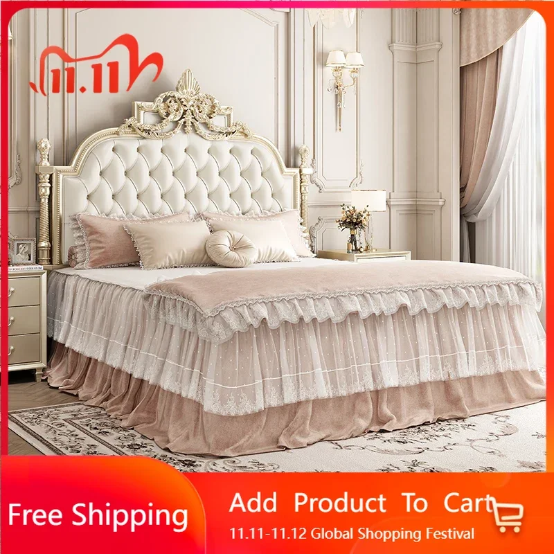 

Постмодернистская роскошная скандинавская кровать Queen Design Whitr King Size Каркас кровати Роскошный замок Современный Letto Matrimoniale Модная мебель