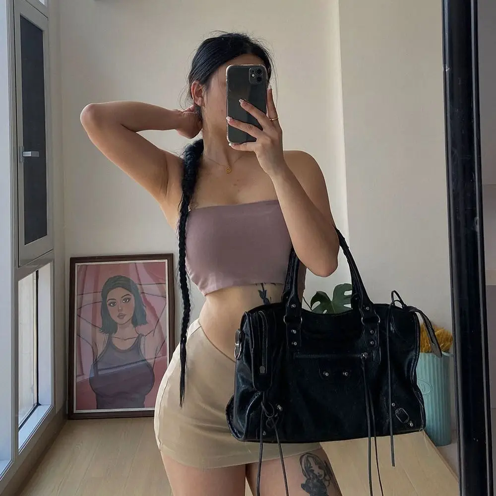 Fashion Polyester Package Hips Mini Skirt Solid High Waist Women's Mini Skirt Simple Sexy Package Hip Skirts Ladies