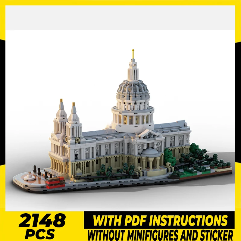 Street View Model Moc Building Bricks Saint Paul's Cathedral Technology Modular Blocks Gifts Christmas Toys DIY Sets Assembly