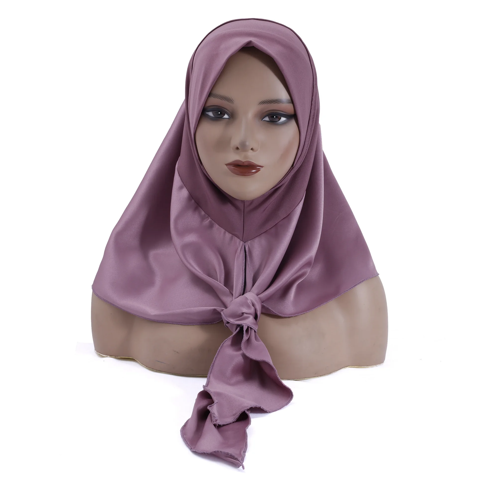 Femmes musulmanes Hijab tirer sur foulard écharpe instantanée Turban Eid nouveau Satin Amira Islam prière Hijab châles envelopper Niqab Nikab foulards