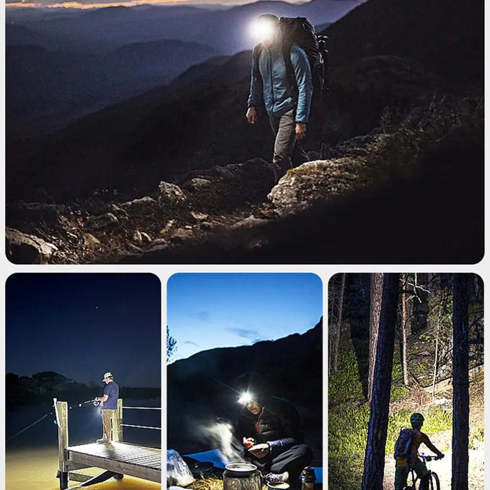Powerful Rechargeable Head Flashlight Fishing Led Headlamp Nitecore Camping Headlights Emergency Intelligent Head Mounted Light