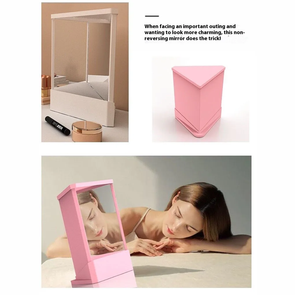 Espelho verdadeiro profissional sem reversão, espelho invertido transparente, espelho cosmético para maquiagem cosmética, mesa de vaidade, quarto