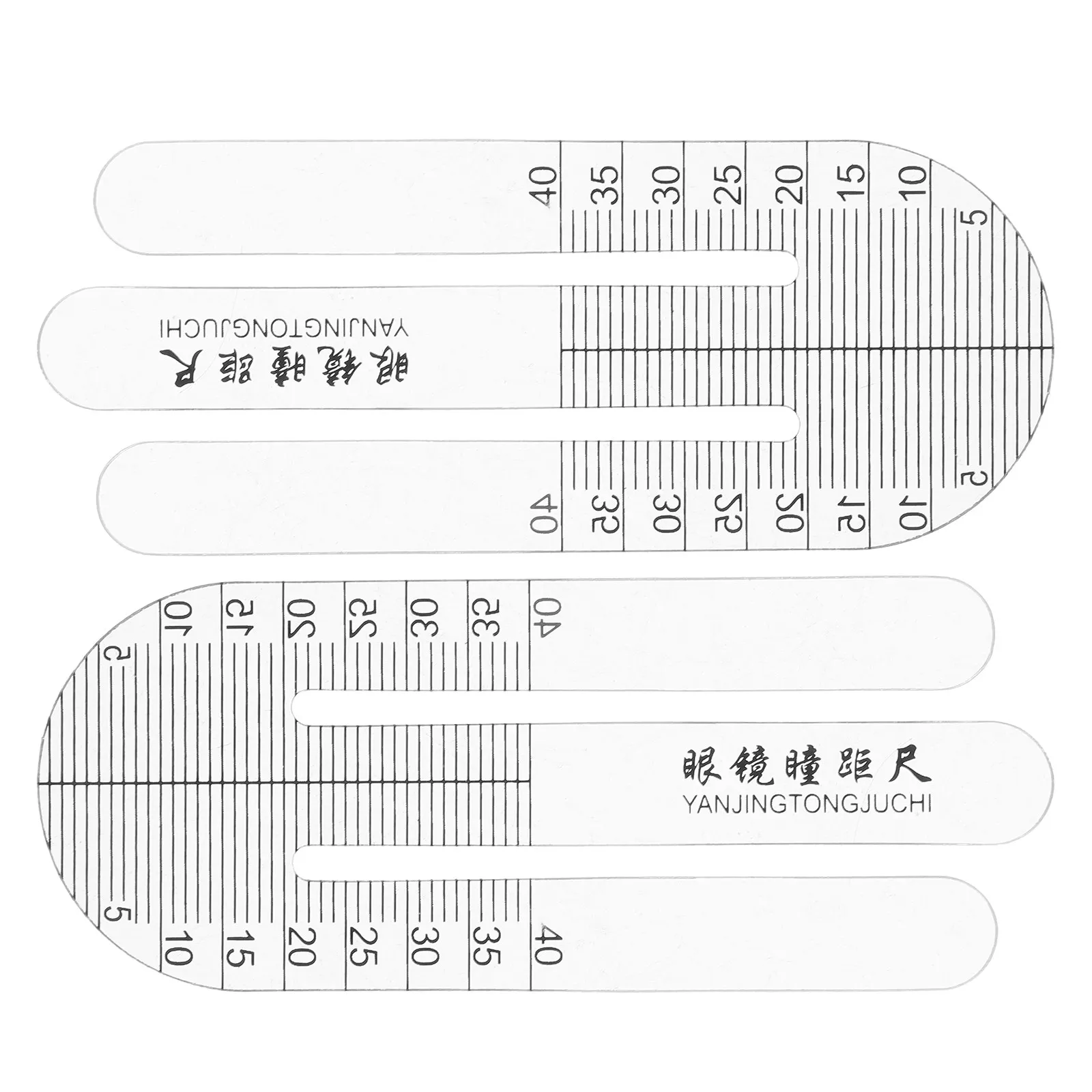 2Pcs Pupillary Distance Rulers Portable Simple Use Pupil Distance Measuring Tool Optical Ruler for Glasses Fits Eye Care