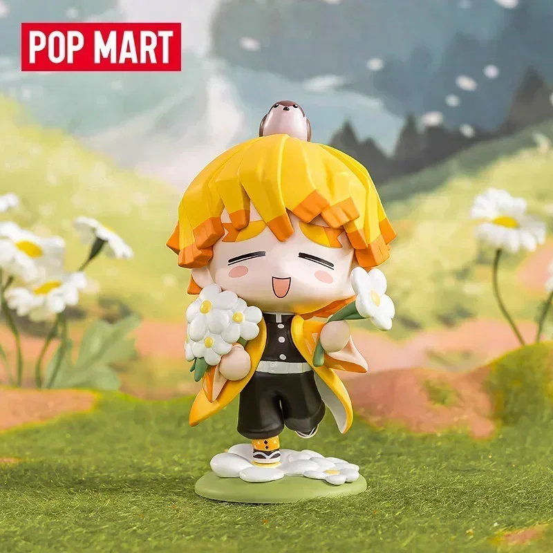 POP MART Demon Slayer Birth Flower Series Blind Box Guess Bag Desktop Decoration Cute Model Gift Girl Blind Bag Toys