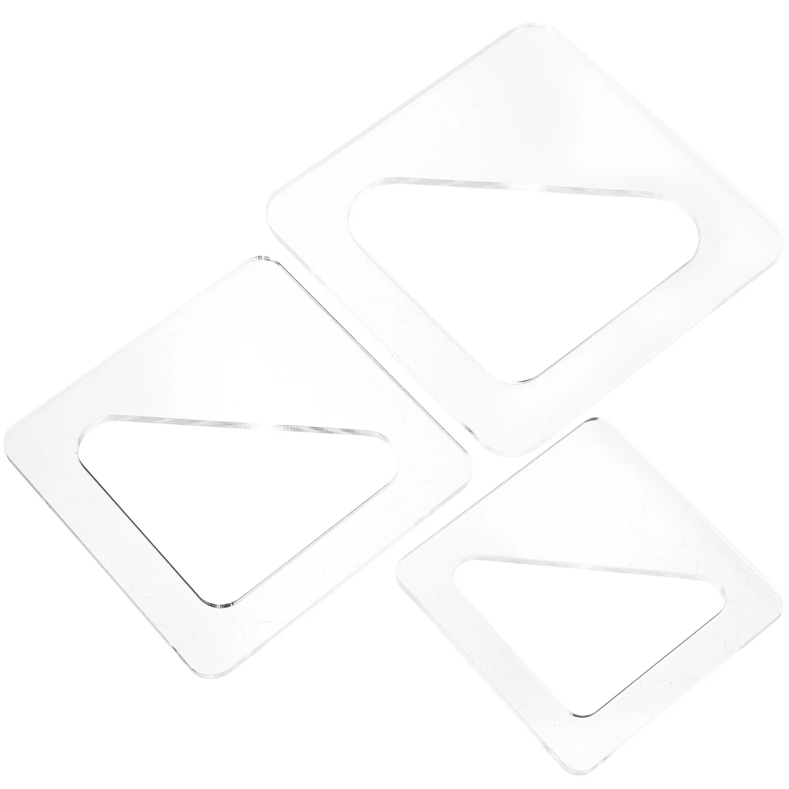 

3Pcs Acrylic Triangle Cutting Board Stencil Punching Mold Tool for Chopping Block Handle DIY Accessories Chopping Board Stencil