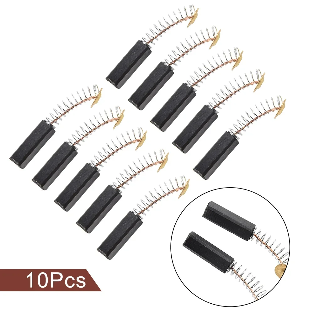 10PCS Carbon Brush Electric Hammer Replacement Power Tool Motor Coal Brushes 6x6x20mm Cutting Polishing Machine Accessories