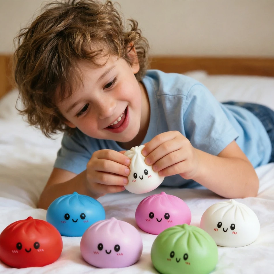 

Красочные антистресс-игрушки в форме пельменей, многоразовые, высокоэластичные, для снятия стресса, уникальное украшение для дома, подарок на день рождения другу