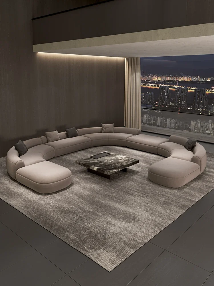 Sofa, Italian imported matte cloth sofa leather md sofa, designer minimalist baxter sofa