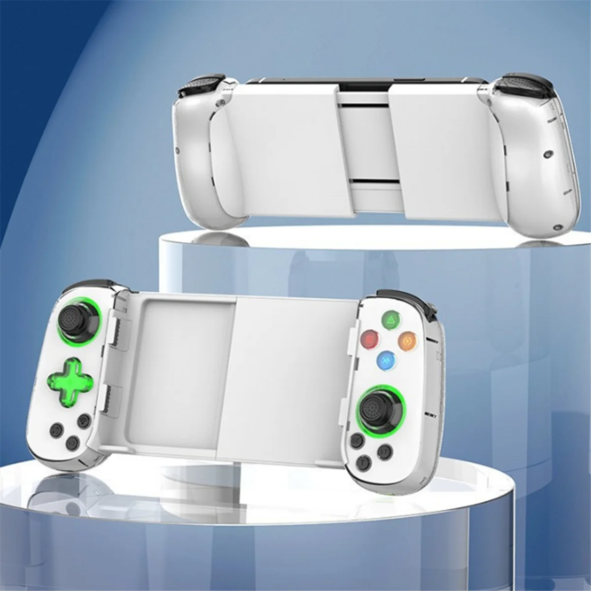 وحدة تحكم ألعاب تلسكوبية POP-lD8 مع لوحة ألعاب توربو/6 محاور جيروسكوبية/اهتزاز متوافقة مع بلوتوث 5.2 لجهاز PS3 Switch PC