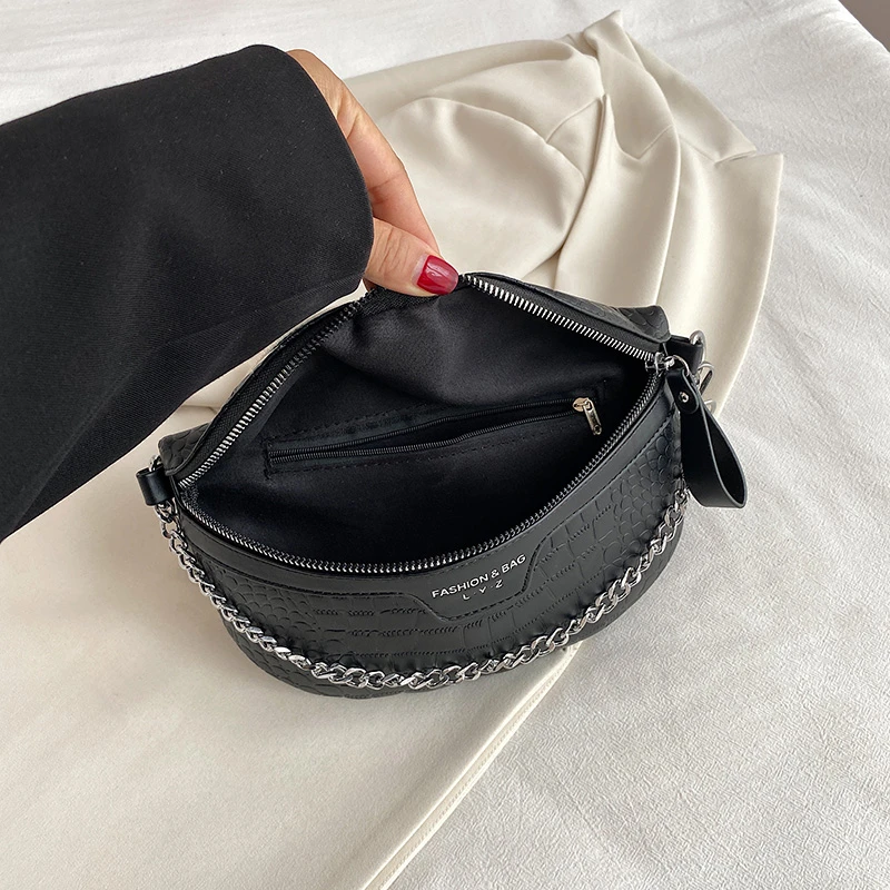 New Fashion Female Belt Bag Chain Lady Handbags Fanny pack High quality Leather Waist Bags Designer Shoulder Crossbody Chest Bag