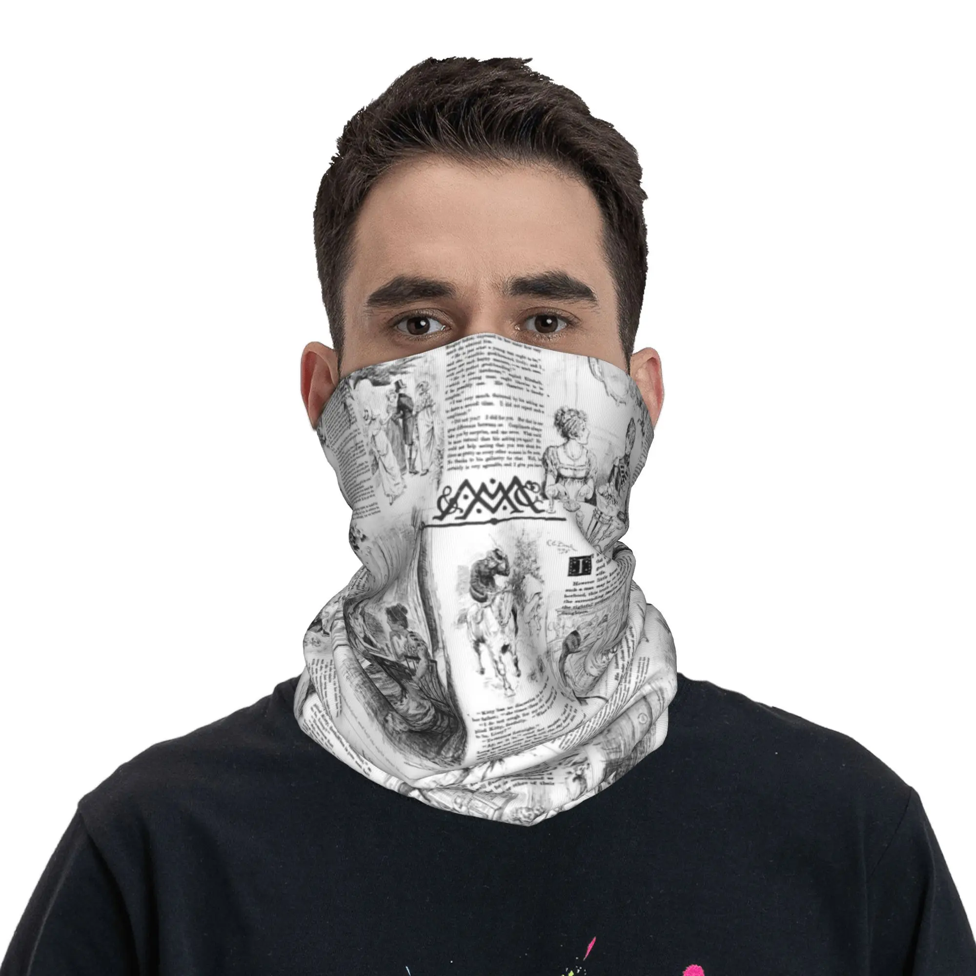 

Pride and Prejudice - Pages Bandana Neck Gaiter Printed Wrap Scarf Multi-use Face Mask Cycling For Men Women Adult All Season