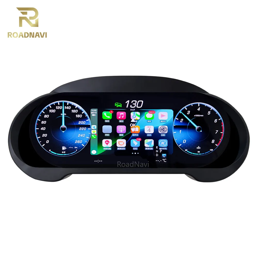 RoadNavi New Digital Speedometer Gauge Dashboard Panel for Auto Meter for Benz ML GL 2012-2015 GLC GLE GLS 2015-2019 Display