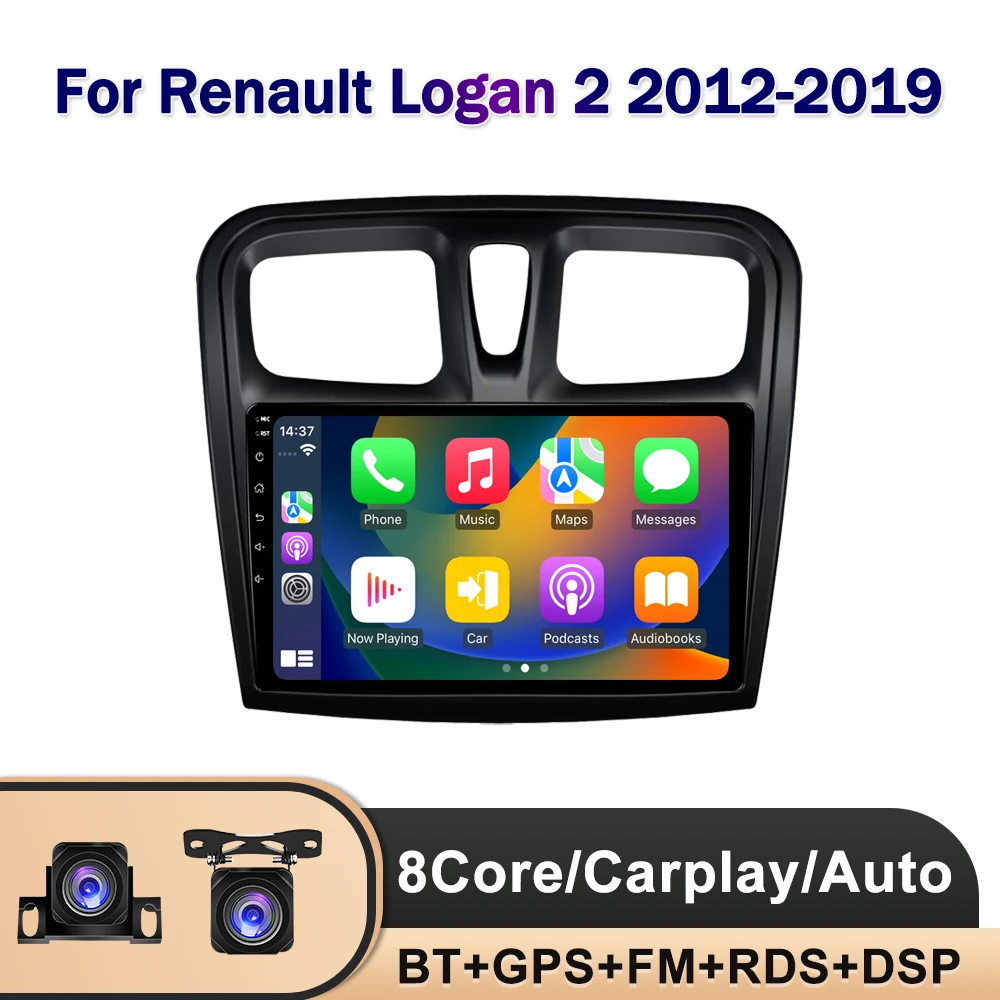 Android 13.0 Car Radio Multimedia Video Player Navigation For Renault Logan 2 2012-2019 Sandero 2 2014-2019 GPS Carplay 4G WiFi