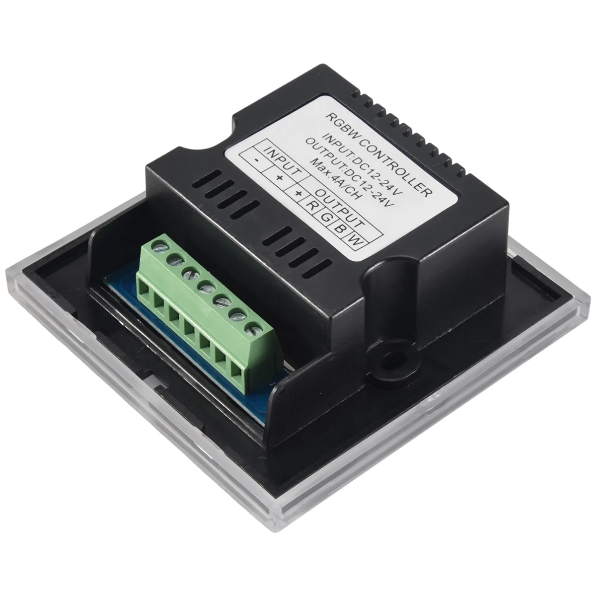 Abgn DC12V-24V rgb/rgbw controlador de painel de toque montado na parede painel de vidro dimmer interruptor controlador para tiras led lâmpada preto
