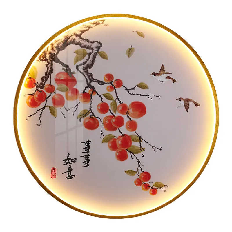 TINNY Modern Picture Wall Lamp LED Chinese Creative Circular Mural Sconce Light For Home Living Room Study Corridor Decor