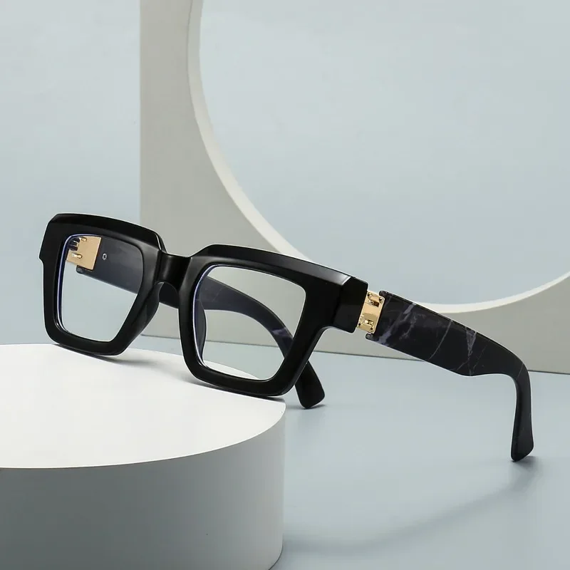 

Women Fashion Square Luxury Sunglasses Vintage Brand Designer Candy Color Clear Gradient Eyewear Men Punk Sun Glasses Clear Lens