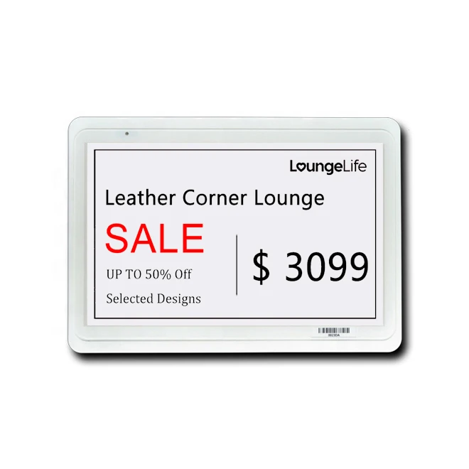 Sistem ESL Solusi Nirkabel ESL 7,5 Inci Epaper Label Harga Tampilan E-tinta Label Rak Elektronik