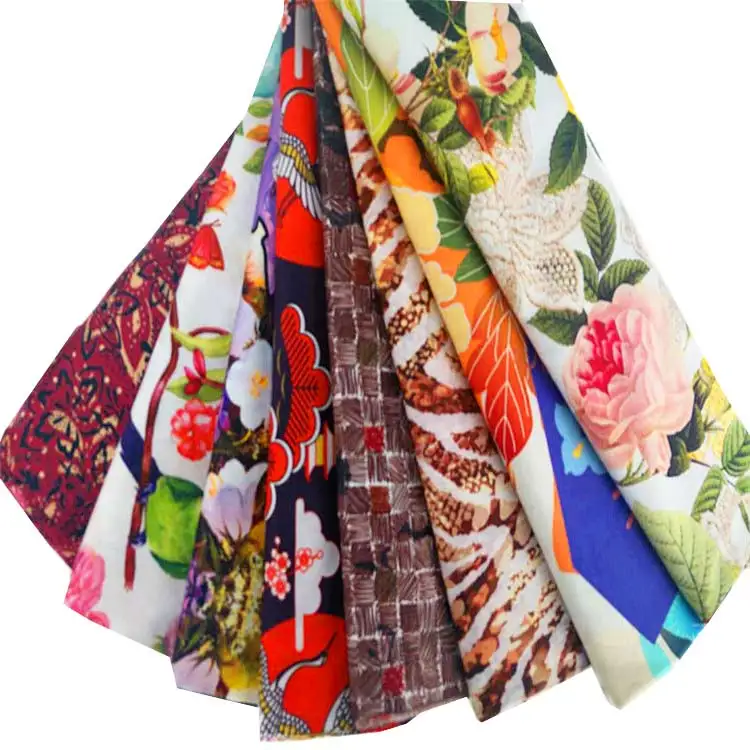 Flower Cotton Cotton Poplin shirting Print Fabric Digital  For Garment Materials