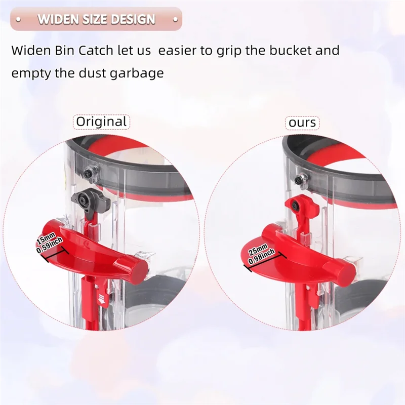 

A24P Upgraded Dust Bin Replacement Accessories Parts For Dyson V11 SV15 SV14 Vacuum Cleaner Canister/Dust Bucket, Small Dust Bin