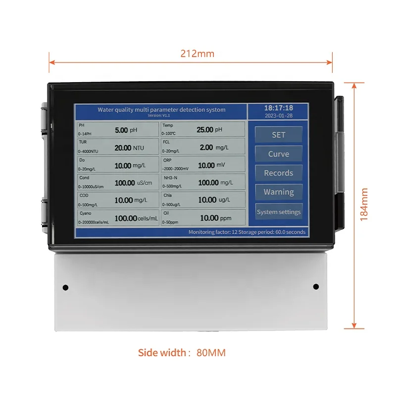 Multi-Parameter Water Quality Monitoring System Sensors Transmitter  Industrial Wastewater